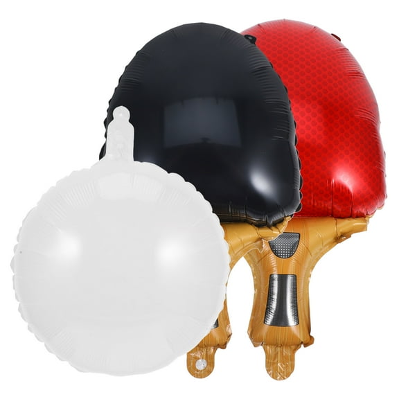 1 Set Table Tennis Balloon Table Tennis Bats Balloons Birthday Party And Sports Themed Decorations Aluminum Film Balloons For Competition Decor