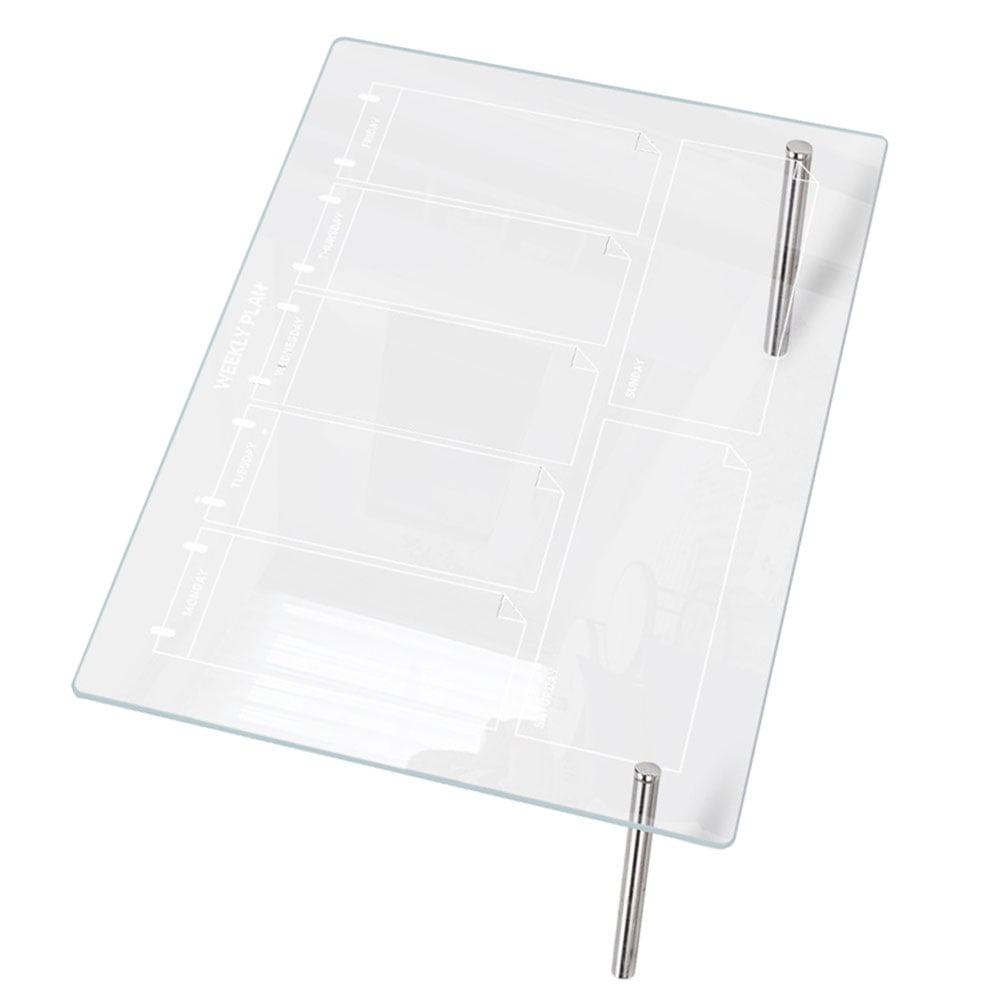 1 Set Tabletop Dry Erase Board Acrylic Whiteboard for Desk Planning