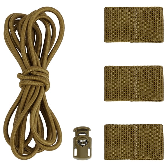 1 Set Tactical Flag Bungee Elastic Fastener Strap Shock Cord Retention Nylon with Plastic Outdoor Strap Olive Retention Molle Webbing Loop