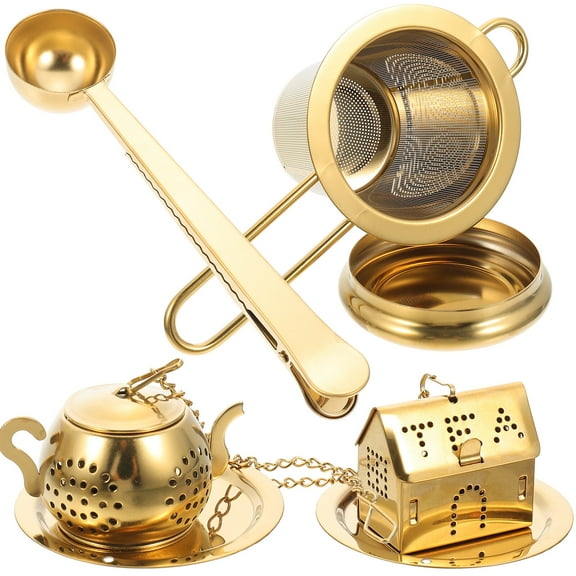 1 Set Tea Infuser Basket Stainless Steel Loose Leaf Tea Infuser Spoon Tools