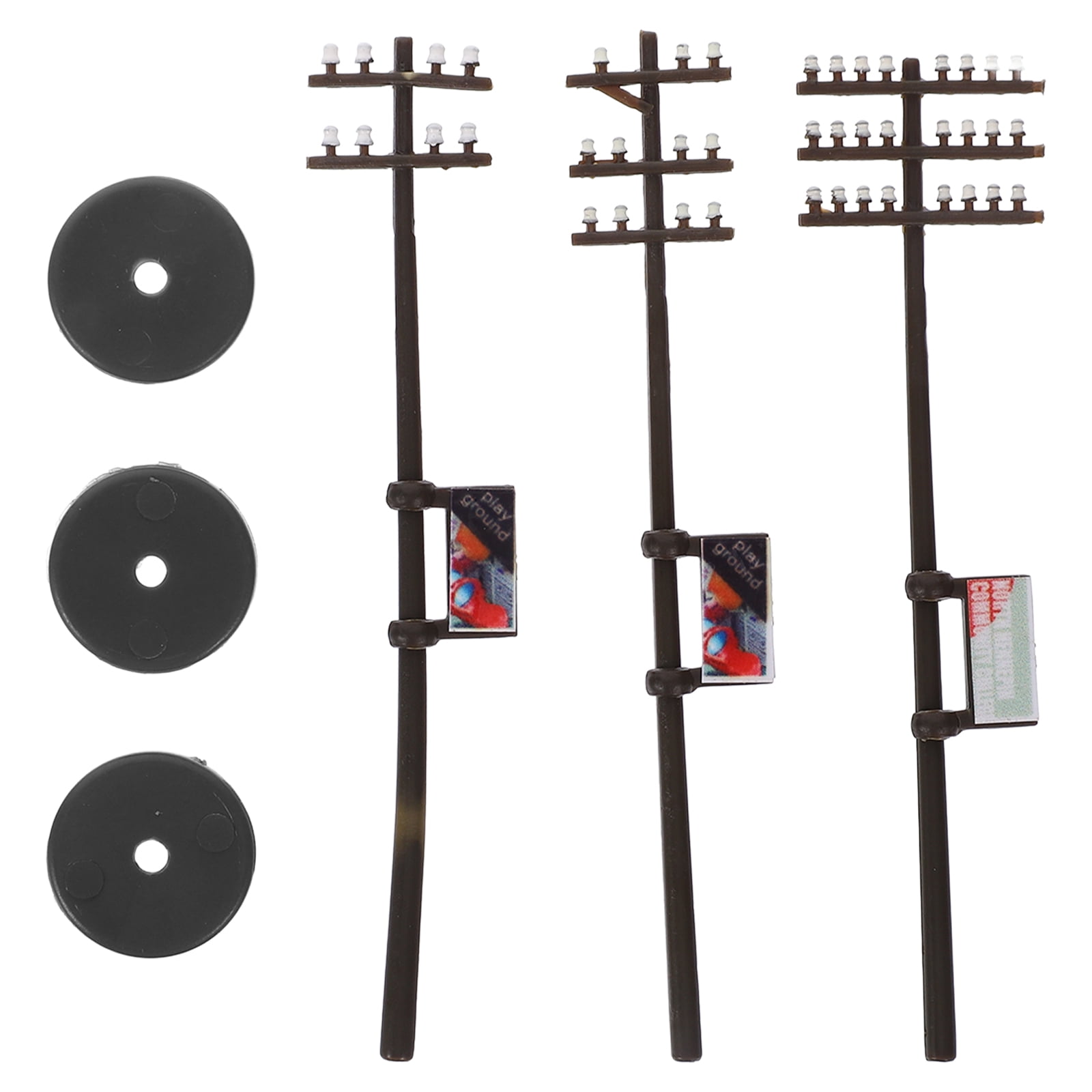 1 Set Telegraph Poles Model Telegraph Poles Plastic Model Miniature ...