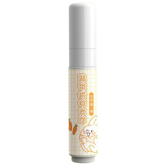 1 Set Thermal Paper Correction Pen Quick Drying Privacy Information Mini Thermal Sensitive Paper Eraser Pen for Office Yellow