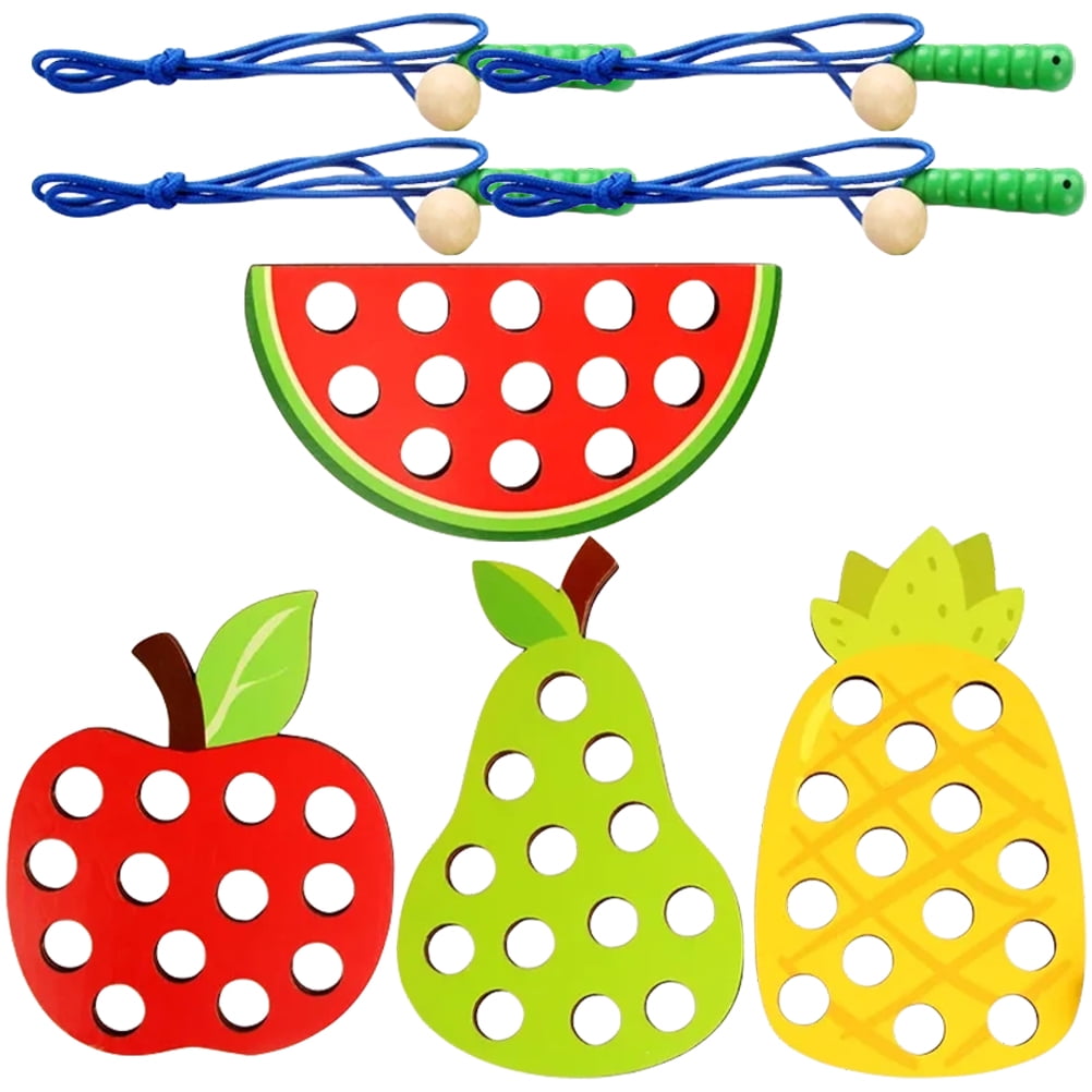 1 Set Threading Board Game Kids Learning Lacing Card Lacing Toy Lacing