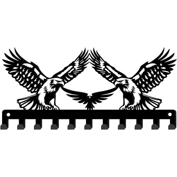 1 Set Three Eagles Key Holder Hawk Key Hook Animal Wall Mounted Door Key Organizer for Dog Leash Animal Theme Decorative Hook with Screws Art Decor for Kitchen Hat Rack Gifts for Wildlife Lovers