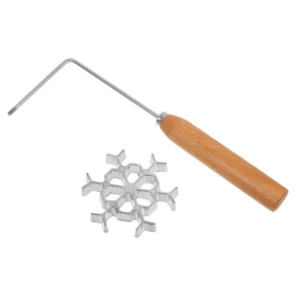 1 Set Rosettes Timbale Set Snowflake Shaped Timbale Iron Set With Handle Funnel Cake Maker Kit Cookie Maker Mold