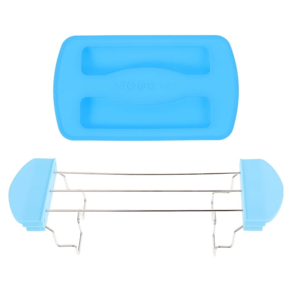 HOOWIFFY Silicone Toast Holder, Sky-Blue, Anti-Scald, Easy Clean, Suitable for Most Toasters 1Set