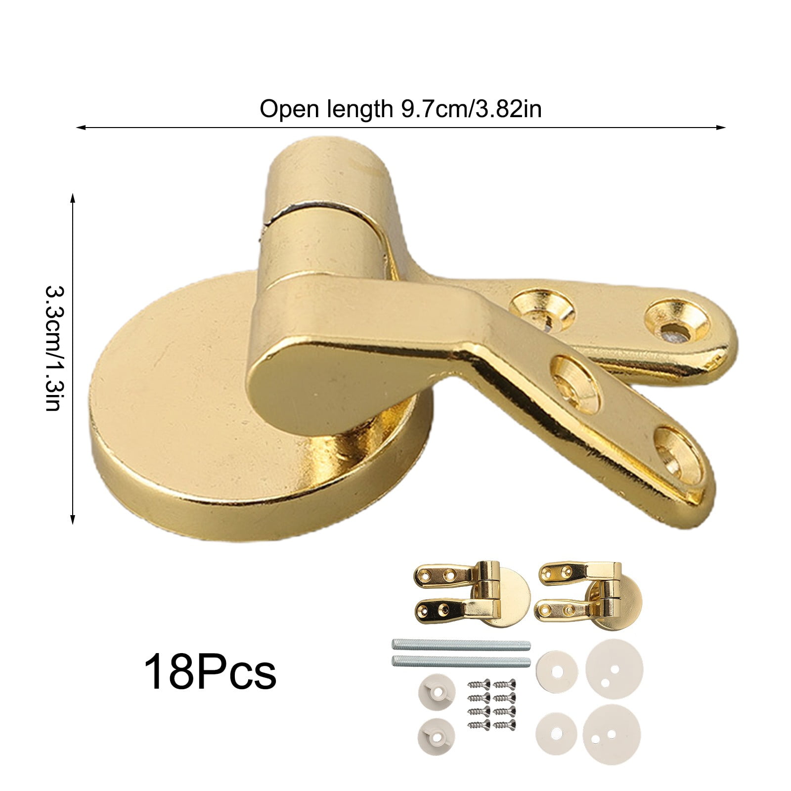 2pcs Toilet Seat Quick Release Hinges Screw Kit St... – Grandado - View #13