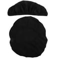 thumbnail image 1 of FONDOTIN Black Toilet Lid and Tank Cover Set, 2 Pieces, Toilet Tank Pad for Bathroom Accessories, 1 of 7