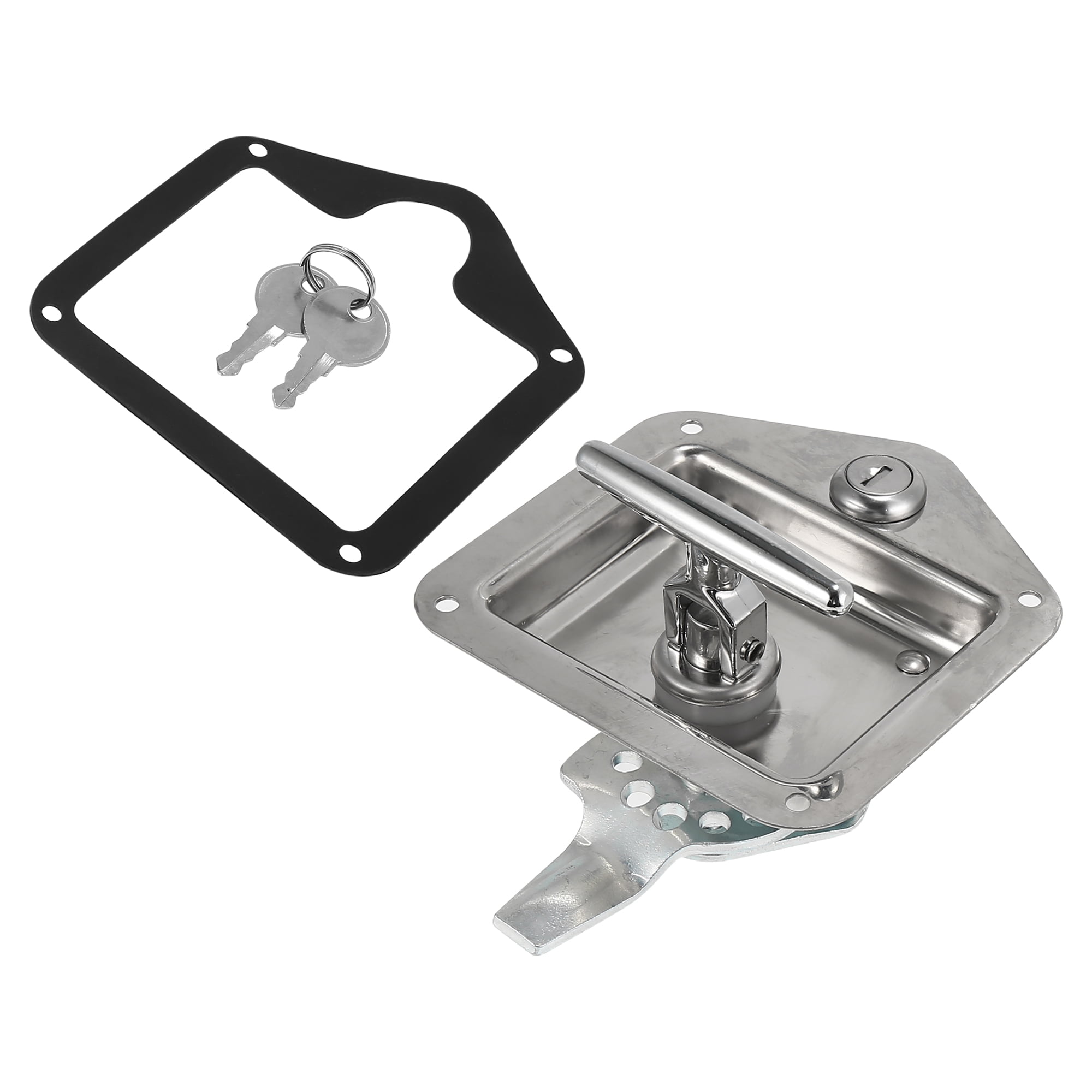 1 Set Tool Box Lock Trailer Latch Folding T Shaped Handle with Gasket