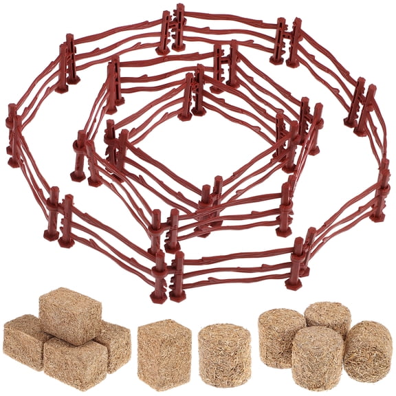 HEMOTON Farm Toy Fence for Playing Use with Sturdy Plastic Material Assorted Color Easy to Assemble and Install 1 Set