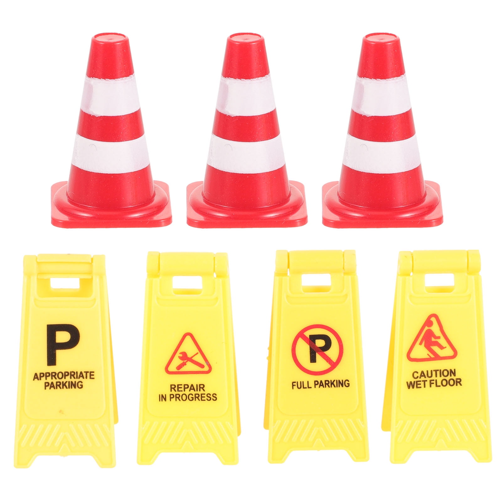 1 Set Traffic Road Sign Toys Miniature Traffic Barricades Signs Traffic
