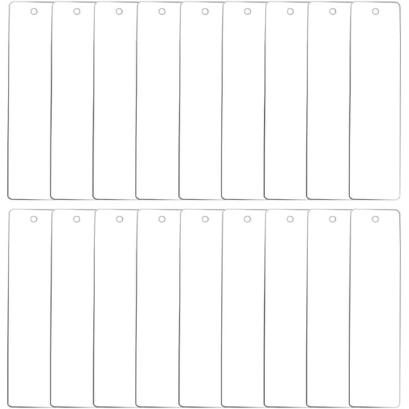 1 Set Transparent Acrylic Disc Pendants Acrylic Blanks Rectangle 80x20x2mm 40pcs/set