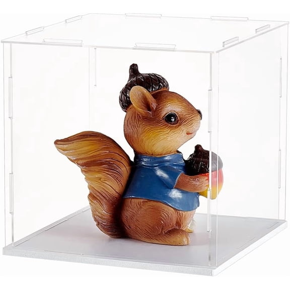 1 Set Transparent Acrylic Display Boxes Dust-Proof Cases with Base for Models Building Blocks Doll Display Holders Square Clear Finished Product: 16.3x16.3x15.9cm