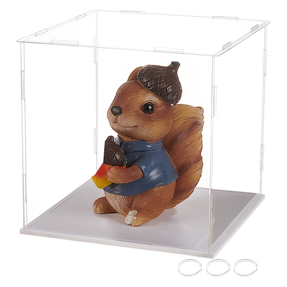 1 Set Transparent Acrylic Display Boxes Dust-Proof Cases Building Blocks Display Holders Square Clear Finished Product: 21.3x21.3x20.7cm