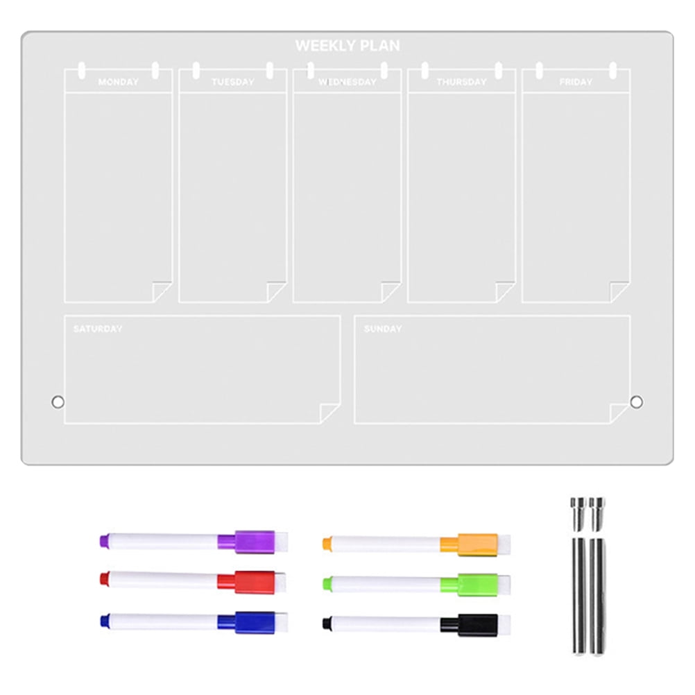 1 Set Transparent Acrylic Writing Board Modern Memo Board Home Office Memo Board
