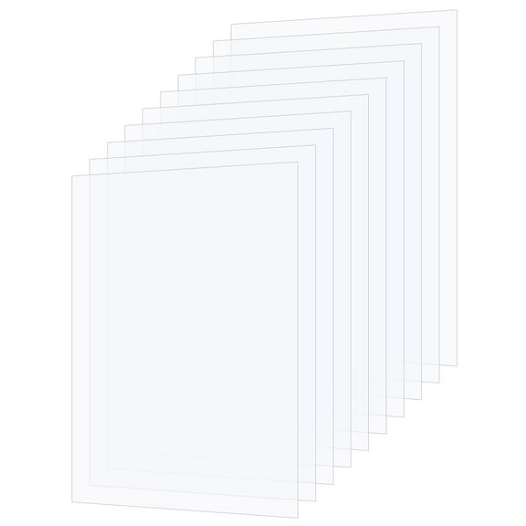 1 Set Transparent Acrylic for Picture Frame Rectangle Clear 25.3x20.2x0.07cm 10pcs/set