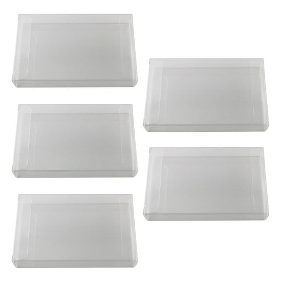 1 Set Transparent PET Plastic Case Game Card Box for SNES Game Cartridges Dustproof and Water Resistant Storage Sleeve