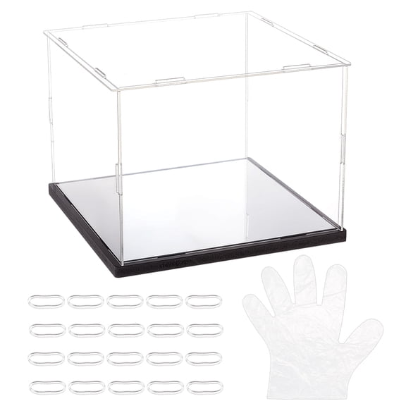 1 Set Transparent Plastic Minifigures Display Case Dustproof Dolls Display Box for Models Toys Action Figures Square Clear Finished Product: 21.4x21.4x16.5cm