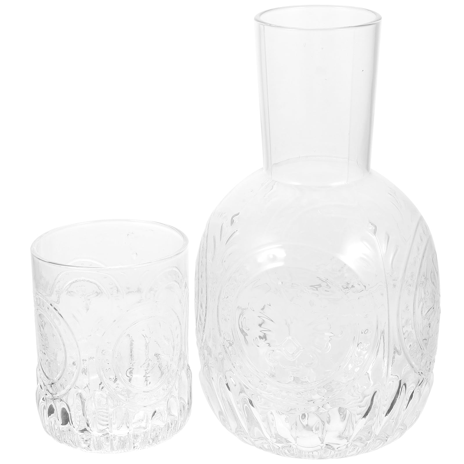 1 Set Transparent Water Kettle Multi-function Glass Jug Convenient Water Jug with Cup