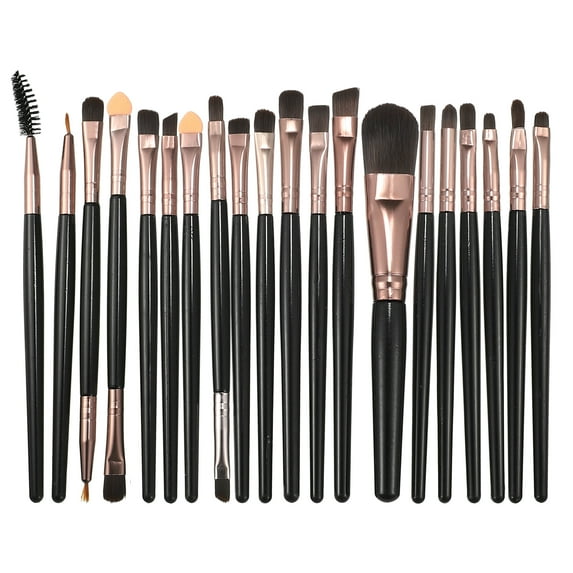 1 Set Travel Makeup Brush Set Eyeshadow Brush Contour Concealer Blusher Brush Faux Fiber Black