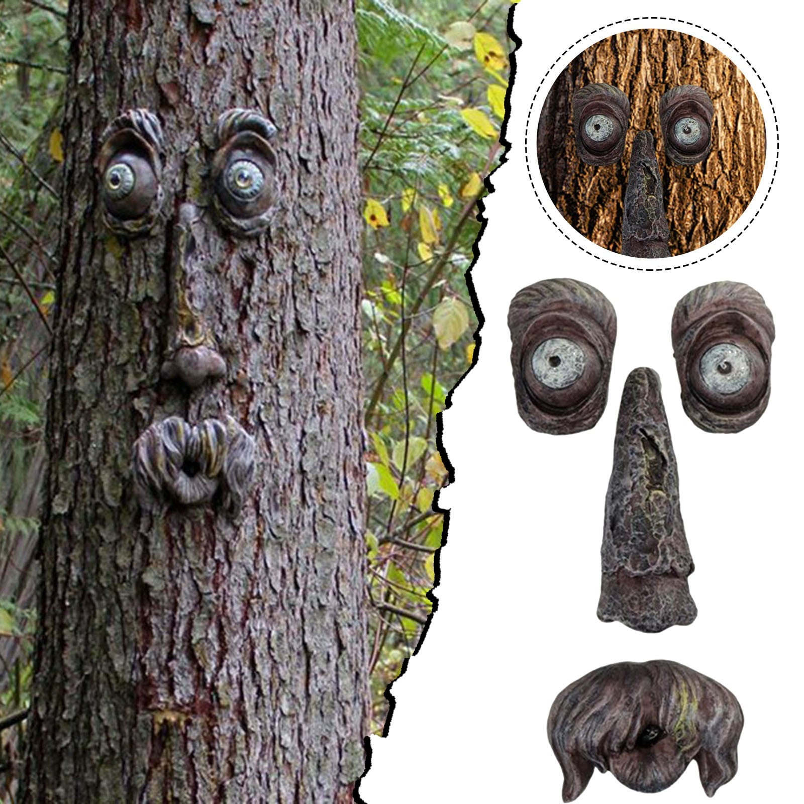 (1 Set*Tree Ornaments), Desktop Decorations Yuseik, Bark Face Tree