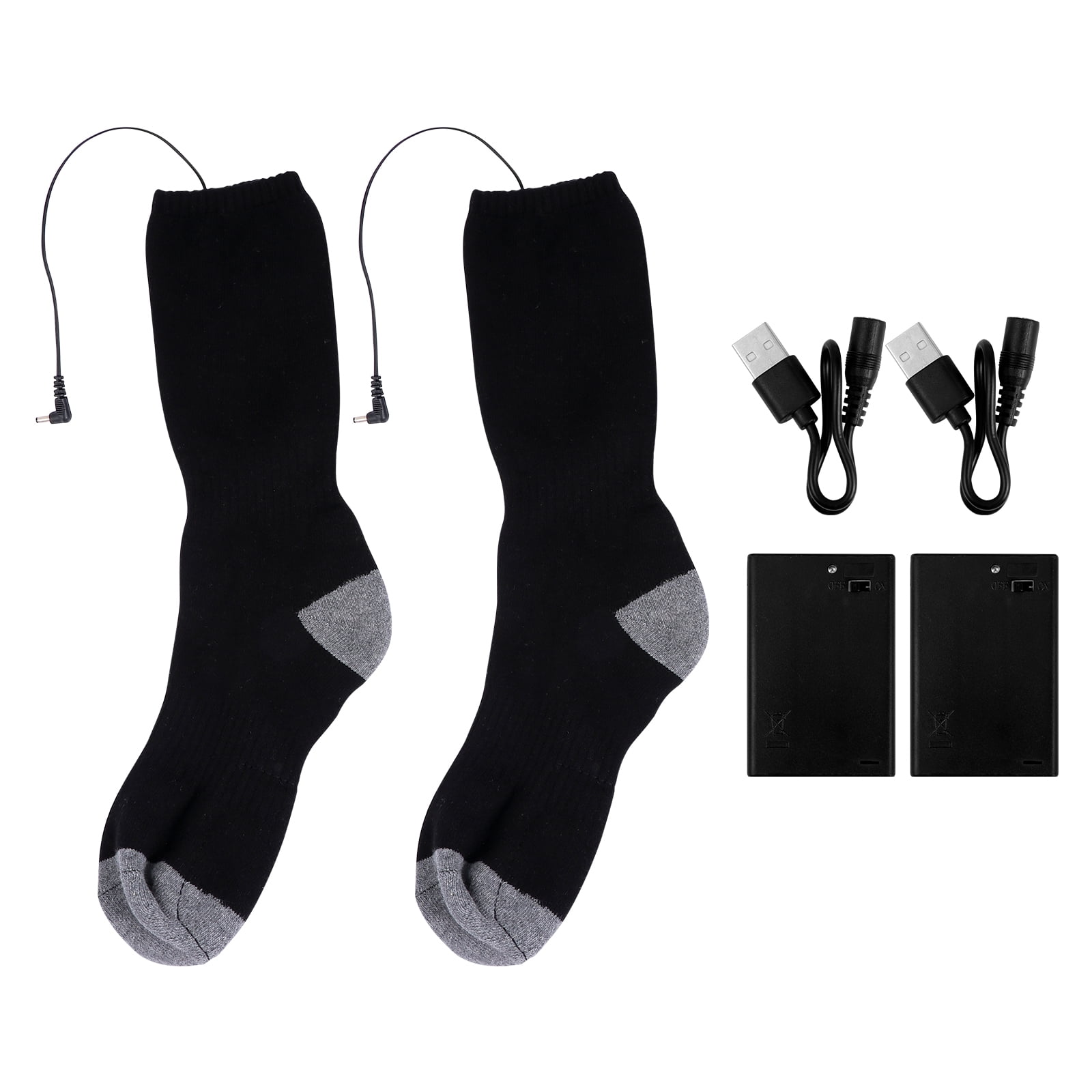 1 Set USB Heated Socks Warm Feet Foot Warmer Electric Warming Thermal