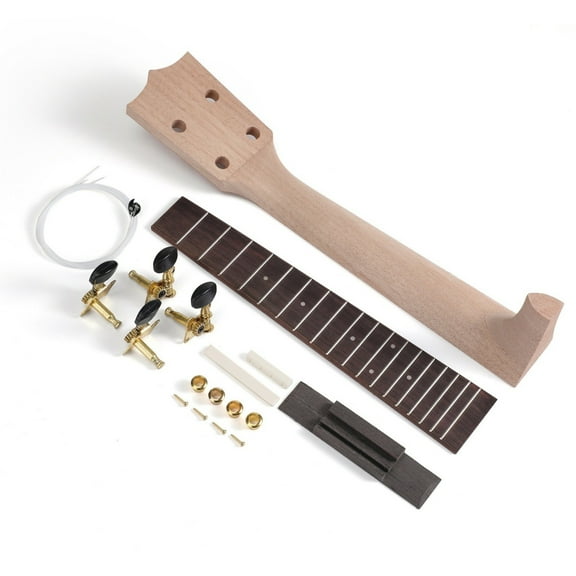 1 Set Ukulele Fretboard Neck Musical Instrument Supplies Ukulele Neck Fretboard Ukulele Fingerboard and Neck Set