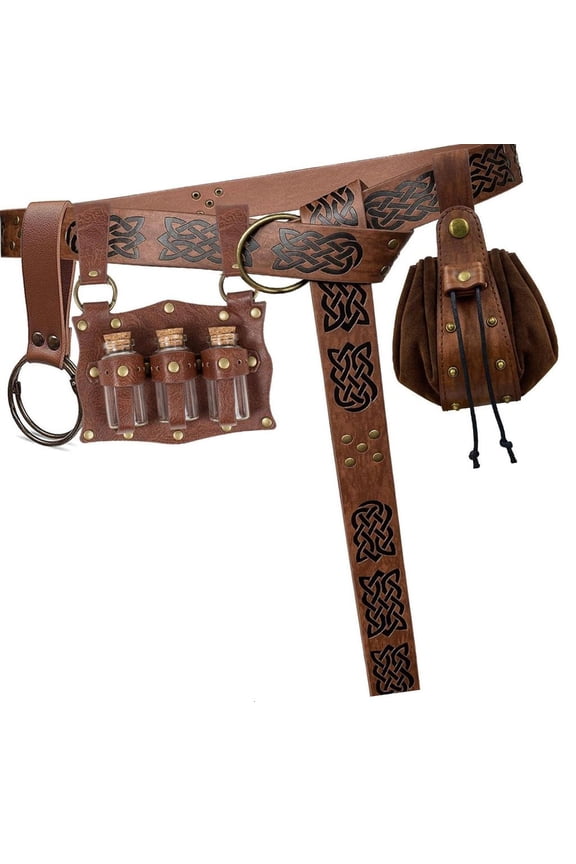 1 Set Unisex Waist Bag System Adjustable Strap Two Color Optional PU Sash