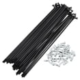 thumbnail image 1 of Unique Bargains 1Set Universal Bicycle Spokes 12G Bike Wheel Spokes Nipple Carbon Steel Black-163mm, 1 of 7