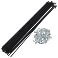 thumbnail image 1 of Unique Bargains 36pcs Universal Bicycle Spokes 13G Bike Wheel Spokes Nipple 45 Steel Black-225mm, 1 of 7