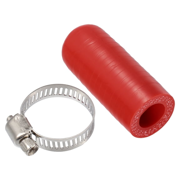 1 Set Universal Car Silicone Coolant Cap with Clamp for Coolant Heater Bypass 0.55" 16mm ID