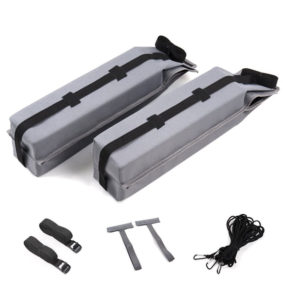 WETLA 1 Set Universal Car Soft Roof Rack Pads, Luggage Carrier System for Kayak Surfboard Canoe, Include 2 Heavy Duty Tie Down Straps, 2 Tie Down Rope, 2 Quick Loop Strap