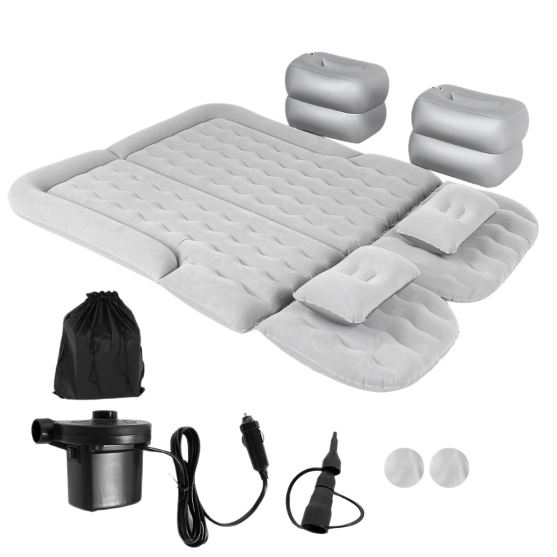 1 Set Universal Car Travel Inflatable Bed 174x126cm/68.5x49.6in Auto Back Seat Trunk Mattress Air Bed Pillow For