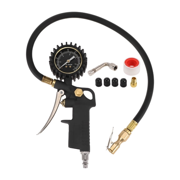 1 Set Universal Tire Pressure Gauge Gear Sets 90 Degree Valve Extension 0-160PSI GHI07-160PSI Air Pressure Meter for Car
