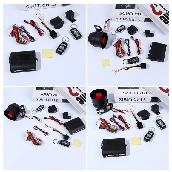 1 Set Universal Vehicle Door Lock Door Lock Keyless Entry System Car Burglary Alarm System for Auto Car ( Black )