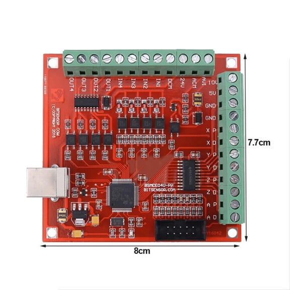 1 Set Usb Mach 3 100Khz Breakout Board 4-Axis Interface Driver Cnc Motion Controller 3.15X3.03 Inches 24V Dc Power Supply Smile Home