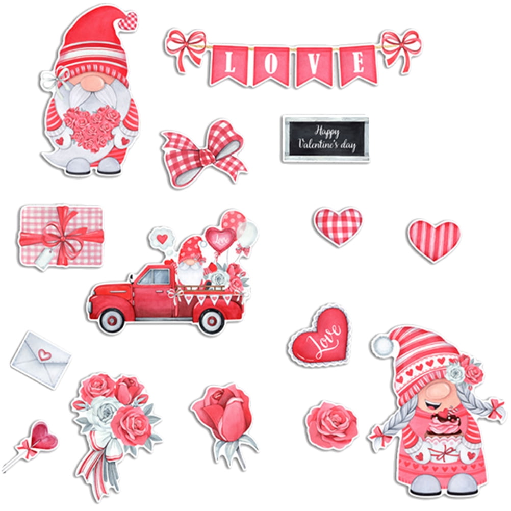 1 Set Valentine's Fridge Sticker Decorative Stickers