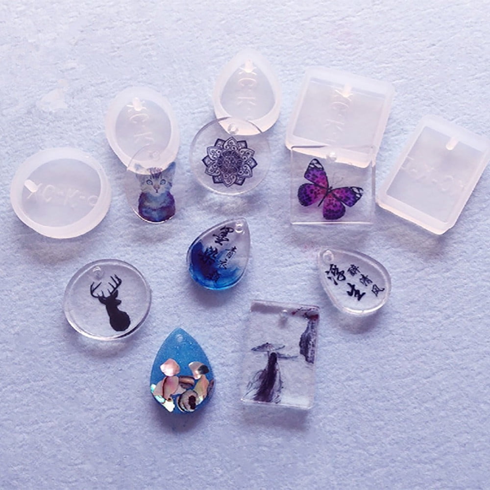 4-Piece Silicone Earring Molds For Epoxy Resin - Star, Triangle & Water Drop Shapes With Holes For Jewelry Making 4 thumbnail image