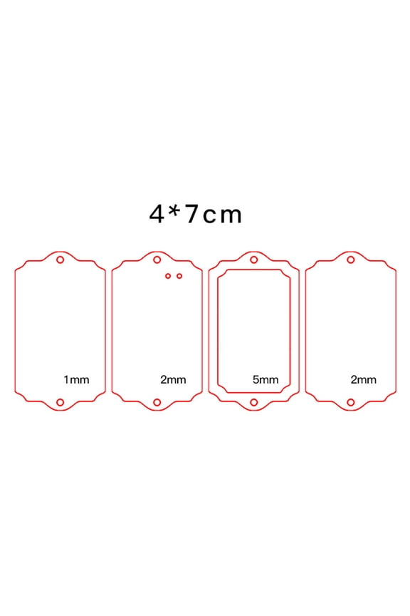 1 Set Various Styles Clear Acrylic Keychain Blanks Keychain Charm