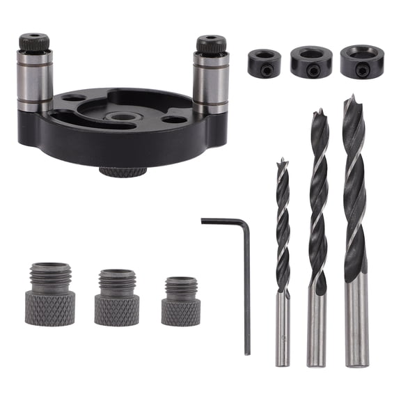 1 Set Vertical Self Centering Dowel Aluminum Alloy Drill Bit Guide Kit