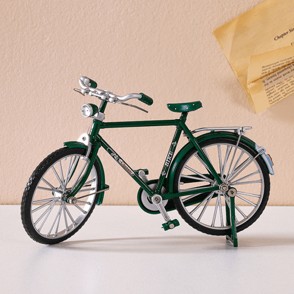 1 Set Vintage Bicycle Ornament 1:10 Retro Iron Bike Model Antique Desktop Mini Bike Toy Bike Home Decoration for Home Window Shop Display Prop