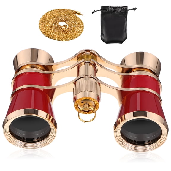 WEAVILUX Concert Telescope Glasses Cotton 1 Set Red