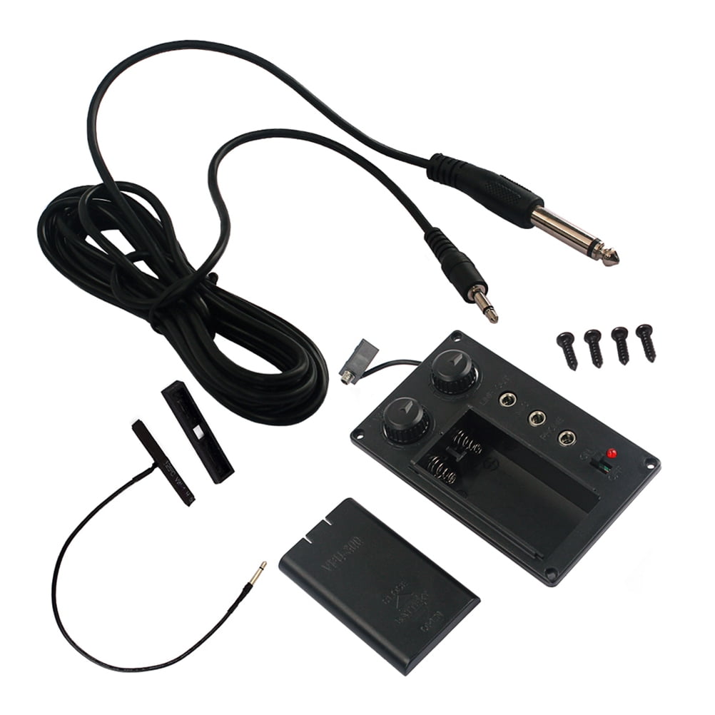 1 Set Violin Equalizer Mute Preamp Pickup EQ with Piezo Electric Violin