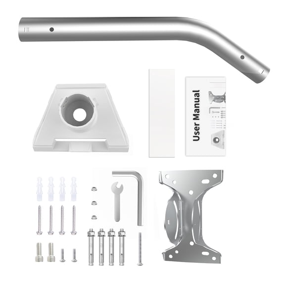 1 Set Wall Mount Connection Rod Roof Mount Adapter Holder Straight/Elbow Tube Adjustable