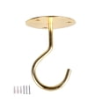 thumbnail image 1 of 1 Set Wall Mount Hook Anti-rust Sturdy Strong Load-bearing Non-falling Hanging Things Flower Basket Ceiling Wrought Iron Hook for Home, 1 of 8