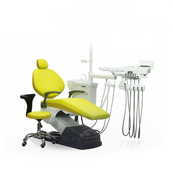 1 Set Washable Elastic Dental Unit Cover Cloth Dentist Chair Headrest Protector Sleeves Tools Color: Yellow