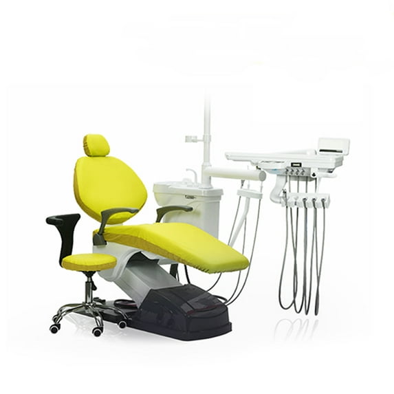 1 Set Washable Elastic Dental Unit Cover Cloth Dentist Chair Headrest Protector Sleeves Tools Color: Yellow