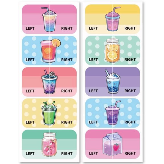 1 Set Waterproof Paper Sticker Rectangle Drink 240x90mm for Handmade