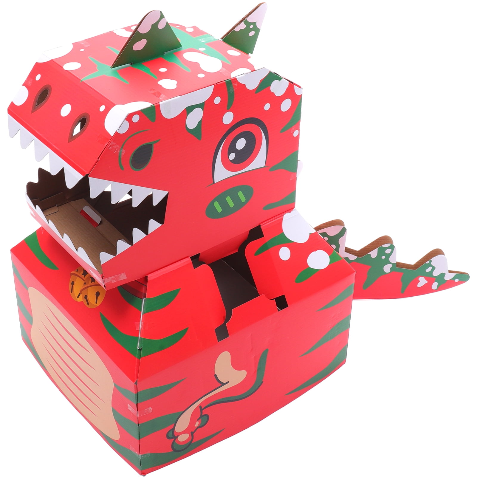1 Set Wearable Cardboard Box Dinosaurs Wearable DIY Toy Carton
