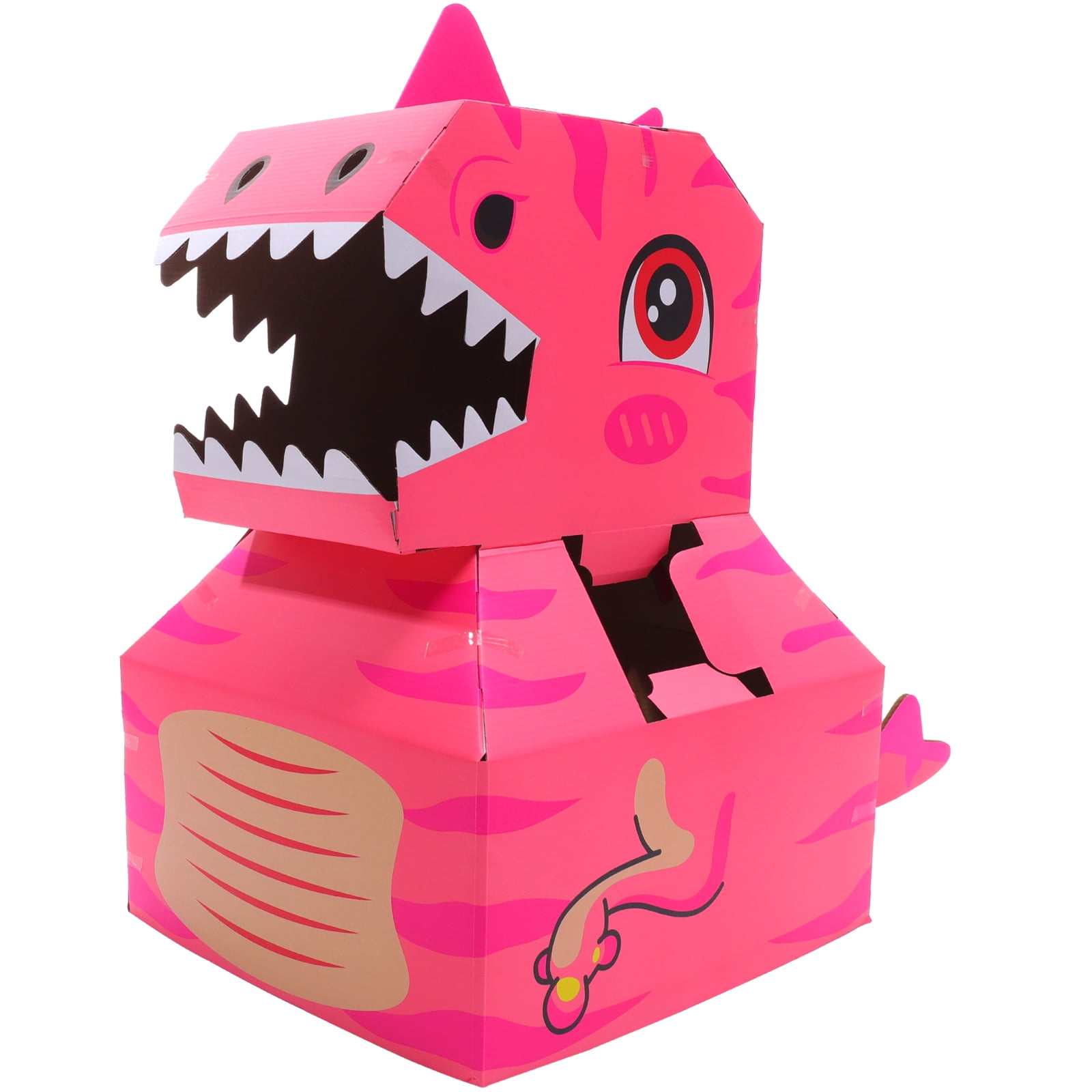 1 Set Wearable Cardboard Box Dinosaurs Wearable DIY Toy Carton